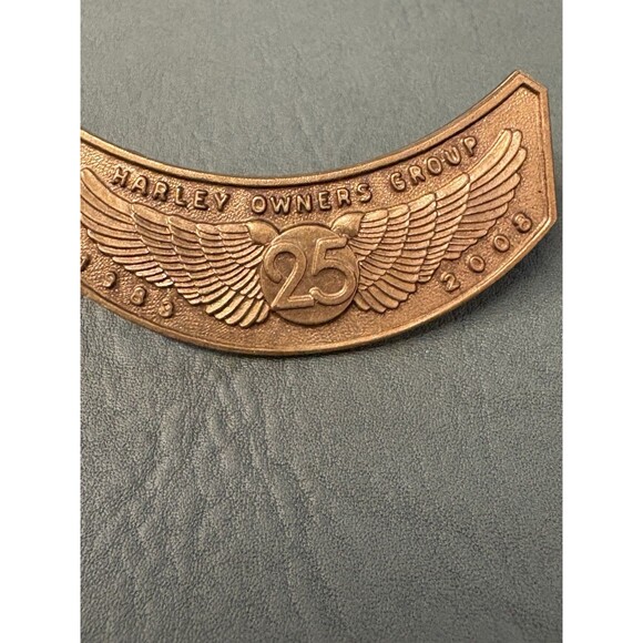 2008 Harley Davidson Owners Group 25 Year Vest Pin HOG Lapel Tie Tack Anniversar - Picture 5 of 8